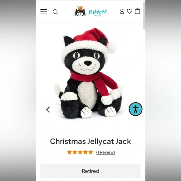 NWT RETIRED Christmas Jellycat Jack - Picture 9 of 11